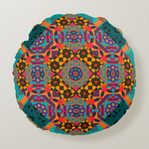 Almofada Redonda Padrão sem costura de luxury ornamen arabesque