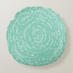 Almofada Redonda Padrões de granizo Floral da MINT reversível para<br><div class="desc">Linda herança Vintage Heirloom Floral Garland Swirl Casamentos Vintage Floral Garland Casamentos Casamentos Convites de Casamento Vintage deliciosamente ilustrados Elementos da vintage floral dão a esta coleção de casamentos uma elegante sensação externa. O Sr. e a Sra. Travesseiros com uma rodovia de moda por mais conforto e beleza - tão...</div>