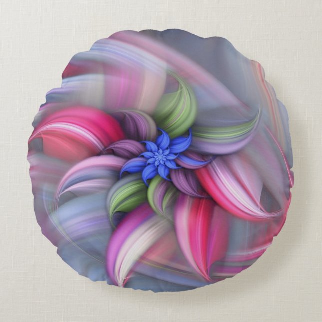 Almofada Redonda Padrões giratórios (Frente)