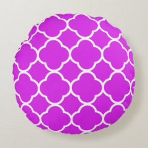 Padrões Quatrefoil Violeta Rosa Quente Branco