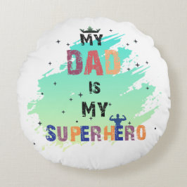 Almofada Redonda Pai Heroico Vibes Cotton