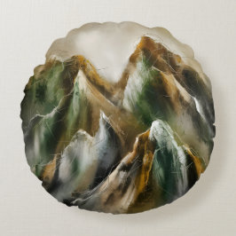 Almofada Redonda Painted Mountains 