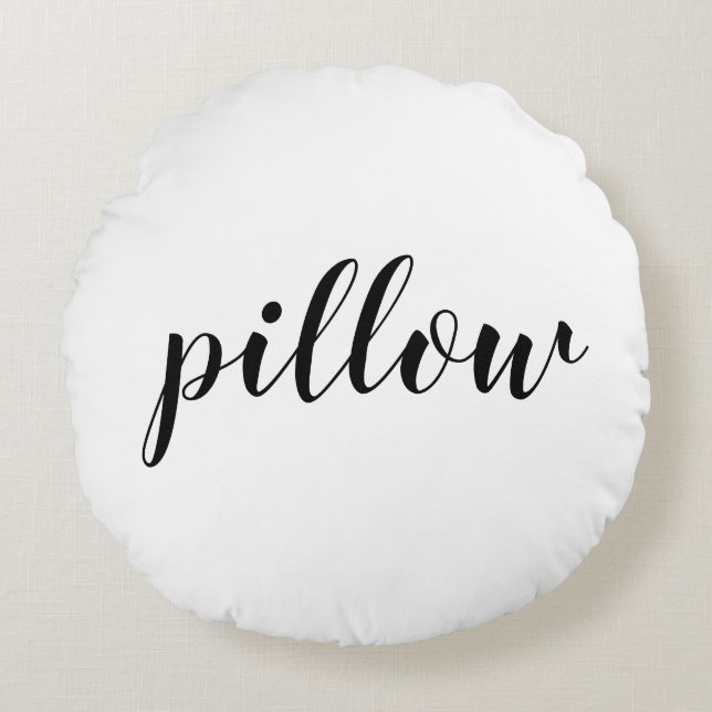 Almofada Redonda Palavra literal engraçada personalizável (Frente)