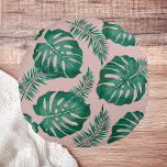 Almofada Redonda Palma Rosa Tropical e Verde deixa um padrão perfei<br><div class="desc">A Palma Tropical Rosa e Verde Deixa o Padrão Invisível é um design vibrante e vivo que apresenta uma variedade de folhas de palma rosa e verde dispostas em um padrão repetitivo. O padrão tem um layout perfeito, o que significa que as bordas do design se combinam perfeitamente para criar...</div>