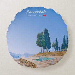 Almofada Redonda Pamukkale, Turquia - Piscinas Termais