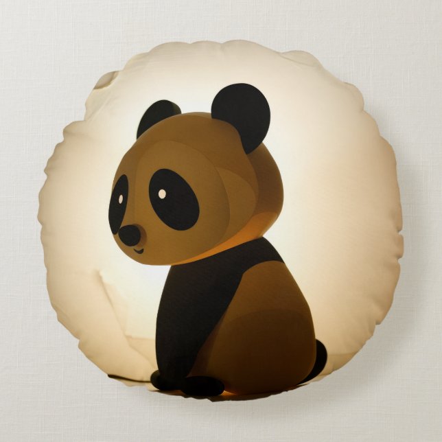 Almofada Redonda Panda Triste (Frente)