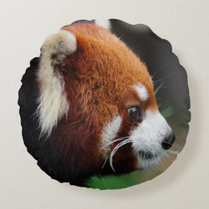 Almofada Redonda Panda vermelha