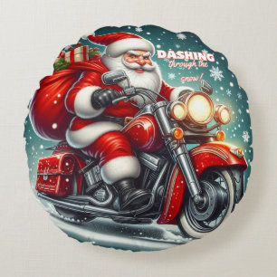 Almofada Redonda Papais noeis de motocicleta