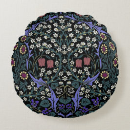 Almofada Redonda Papel de Parede Vitoriano William Morris Blackthor