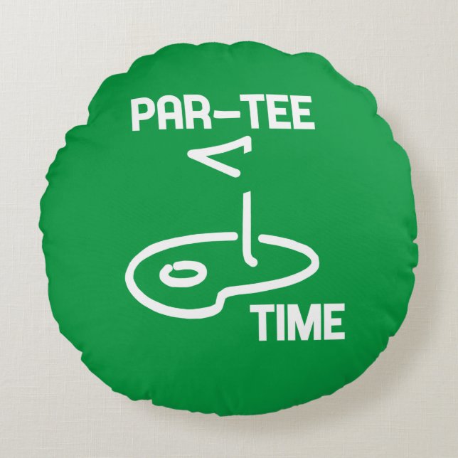 Almofada Redonda Par-Tee Time White (Frente)