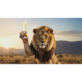 Almofada Redonda Parabéns Leão