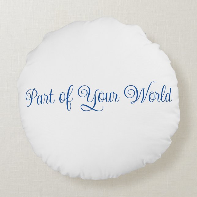 Almofada Redonda Parte do seu Travesseiro do Mundo (Verso)