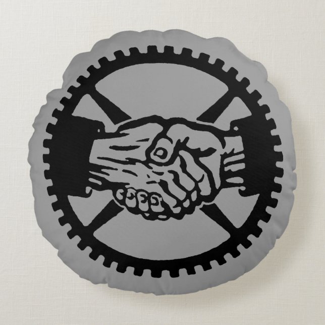 Almofada Redonda Partido Trabalhista americano (Frente)