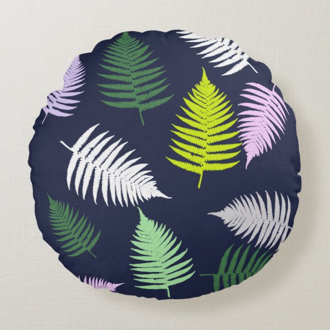 Almofada Redonda Pastel Colors Lucky Fern (Frente)