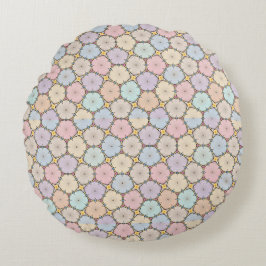 Almofada Redonda Pastel Wood Slices Drawing