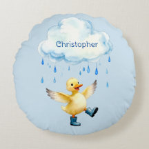 Patinho Fofo Brincando na Chuva