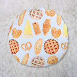Almofada Redonda Patisserie French Bakery Pastelaria Comida Arte de