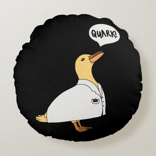 Almofada Redonda Pato da Física (Frente)