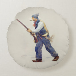 Almofada Redonda Patriote Québec Rébellion 1837-1838 Henri Julien