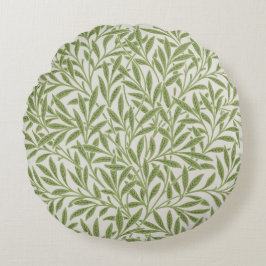 Almofada Redonda Pattern of green leafy branches 