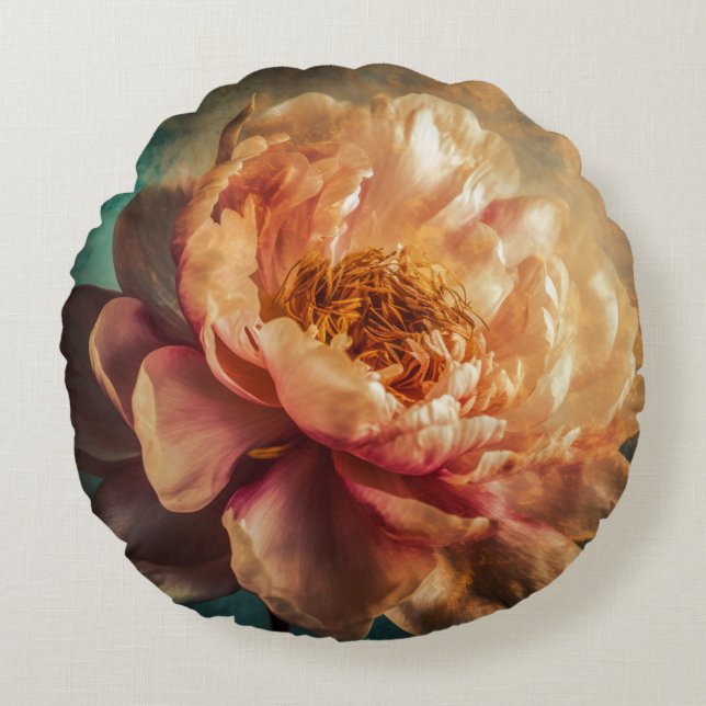 Almofada Redonda Peach Beauty (Frente)