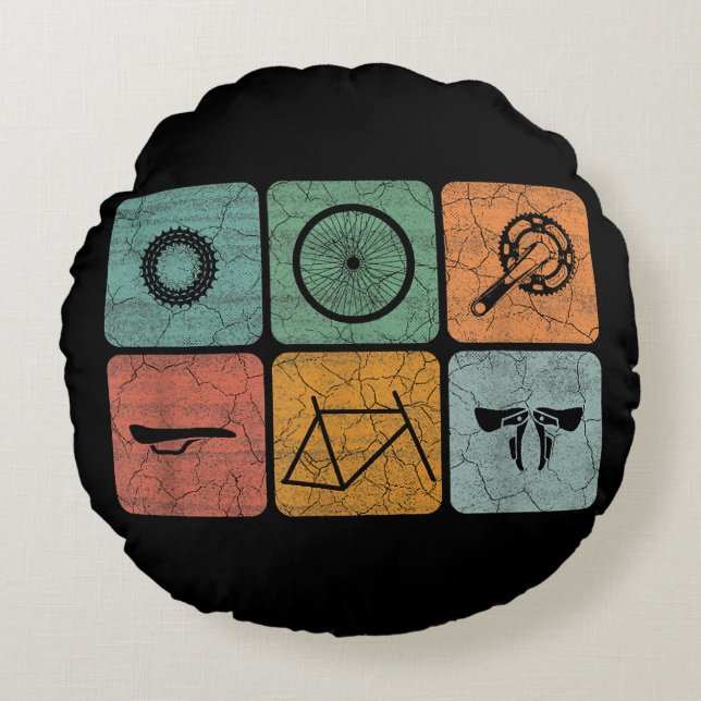 Almofada Redonda Peças De Bicicleta De Bicicleta De Bicicleta De Bi (Frente)
