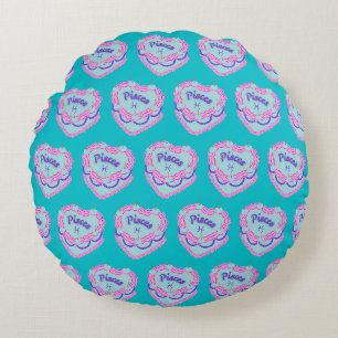 Almofada Redonda Peixes Zodiac Coquette Heart Cake