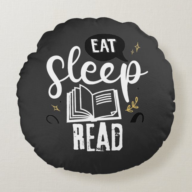 Almofada Redonda Pela Alegria da Leitura (Frente)