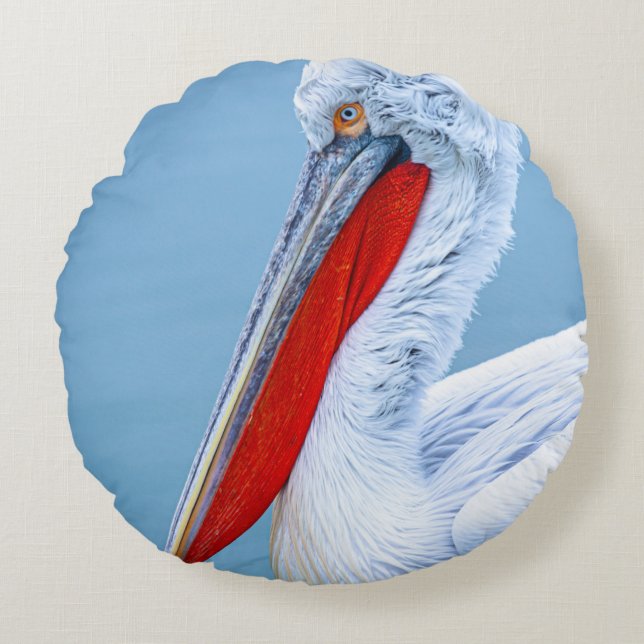 ALMOFADA REDONDA PELICAN PORTRAIT (Frente)