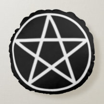 "Pentáculo Wiccan Clássico Preto e Branco" 