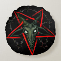 Pentagram reverso caído Baphomet do Airbrush