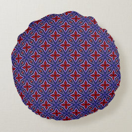 Almofada Redonda Pentas on Purple Throw Pillow