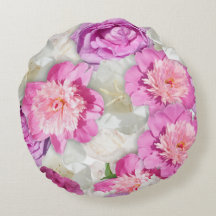 Peônia Rosa Branca Rosa - Floral Romântica