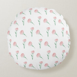 Almofada Redonda Peonies Bonito cor-de-rosa Meninas Sala Dorm Close