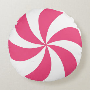 Almofada Redonda Peppermint cor-de-rosa