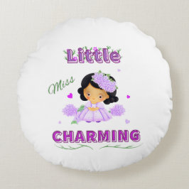 Almofada Redonda Pequena senhorita encantadora