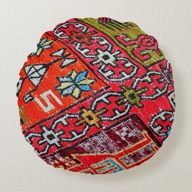 Almofada Redonda Persa Antica, Padrão, Carpete (Frente)