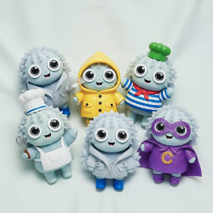 Almofada Redonda Personagens de Brinquedo Espinhosos Adoráveis em