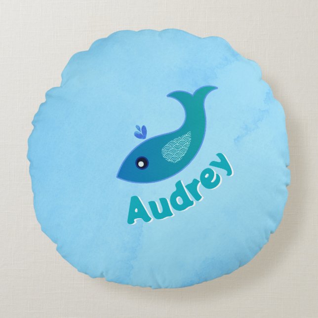 Almofada Redonda Personalizado "Gulp, Gulp" (Frente)