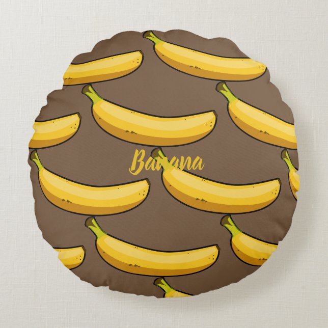 Almofada Redonda Personalizar Banana (Frente)