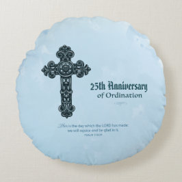 Almofada Redonda Personalizar nome e ano de aniversário, Padre