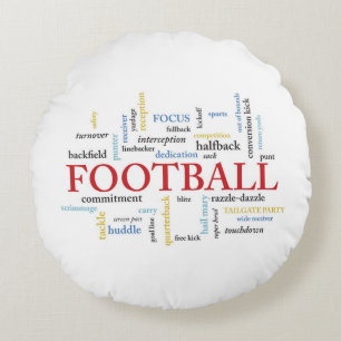 Almofada Redonda Personalize, obrigado do treinador de futebol voc