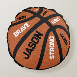 Almofada Redonda Personalized Basketball Pillow Add Your Name