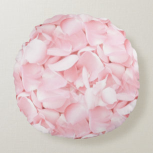Almofada Redonda Pétalas Rosa Rosa Rosa Bebês