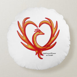 Almofada Redonda Phoenix Heart, MeWarriorWoman no Twitch