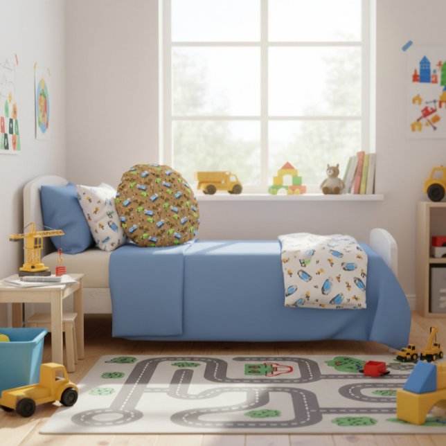 Almofada Redonda Pílula de Atiramento de Padrão de Veículos e Traba (Criador carregado)