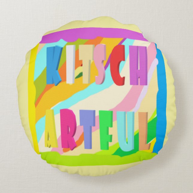 Almofada Redonda Pincel Dente Lave Cabelo Cara Crianças Divertidas  (Verso)