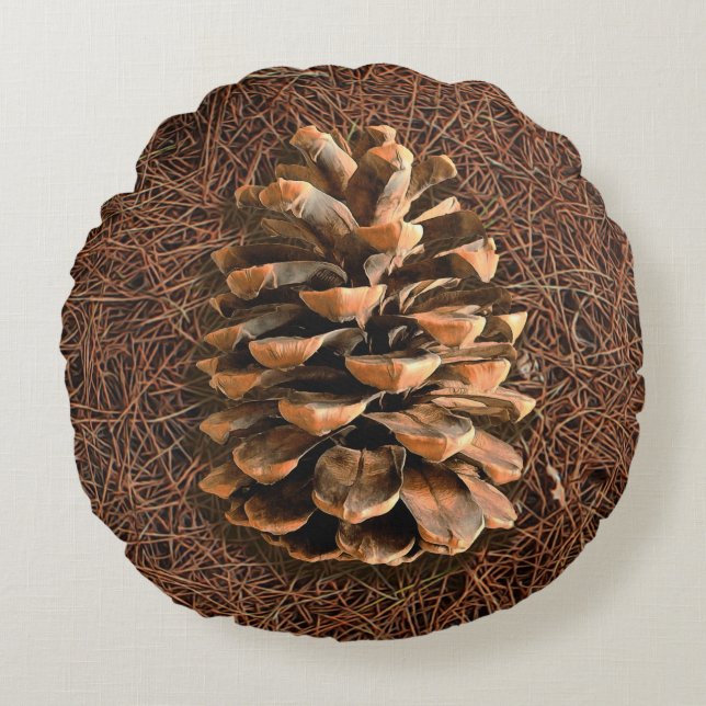 Almofada Redonda Pine Cone (Frente)