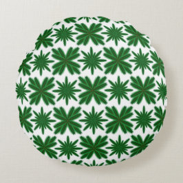 Almofada Redonda Pine Snowflakes Travesseiro redondo