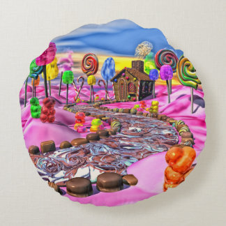 Almofada Redonda Pink Candyland -